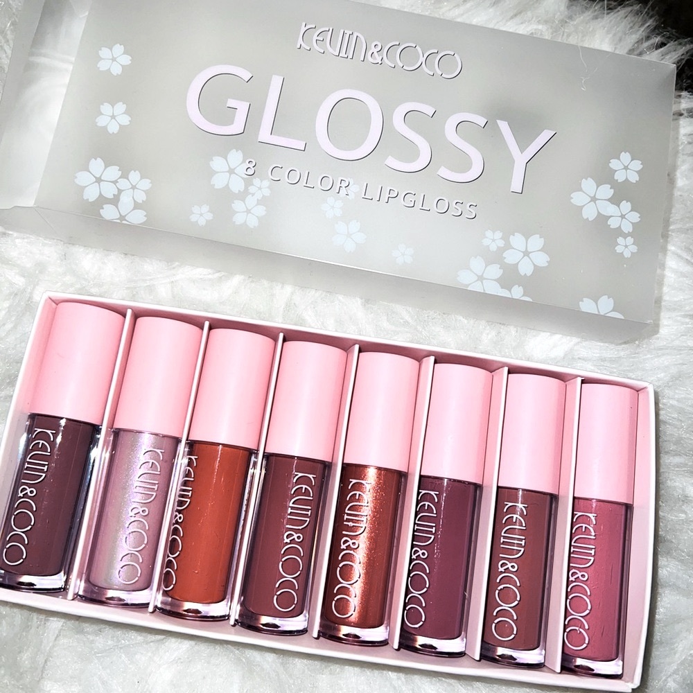 Brand New-KEVIN AND COCO 8pc COLOR AND GLOSSY LIPGLOSS SET
